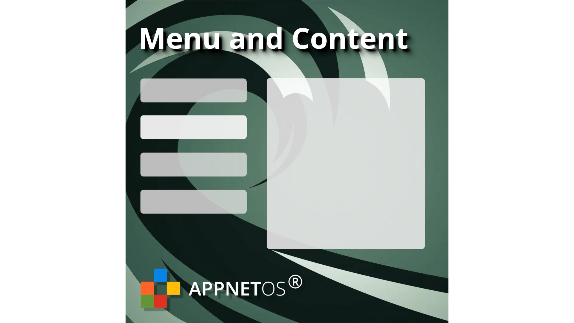 APPNET OS Menü und Inhalt
