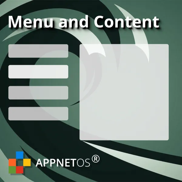 APPNET OS Menü und Inhalt