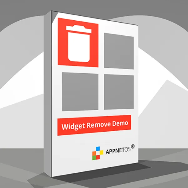 APPNET OS Widget Demo Rimuovi